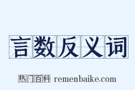 言数反义词是什么意思的图片